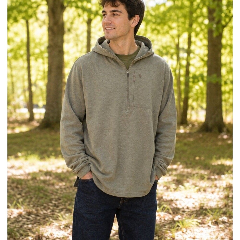 Duck Camp Barn Burner Woolmark Blend Hoodie Sz 3X Pit To Pit Flat 27x30 Olive